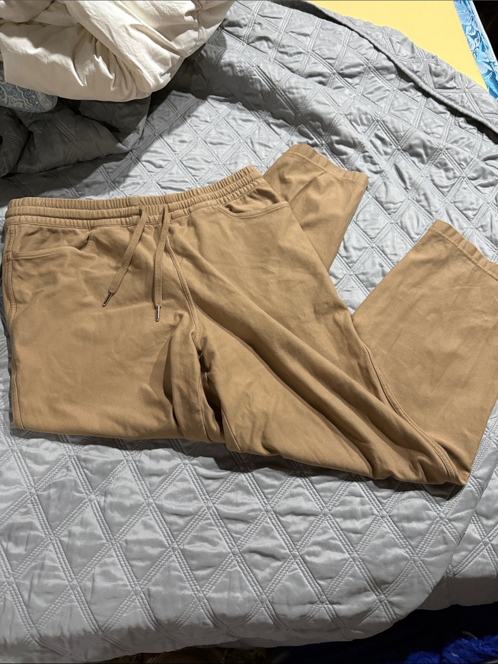 Athleta Women's Tan Straight-Leg Drawstring Pants
